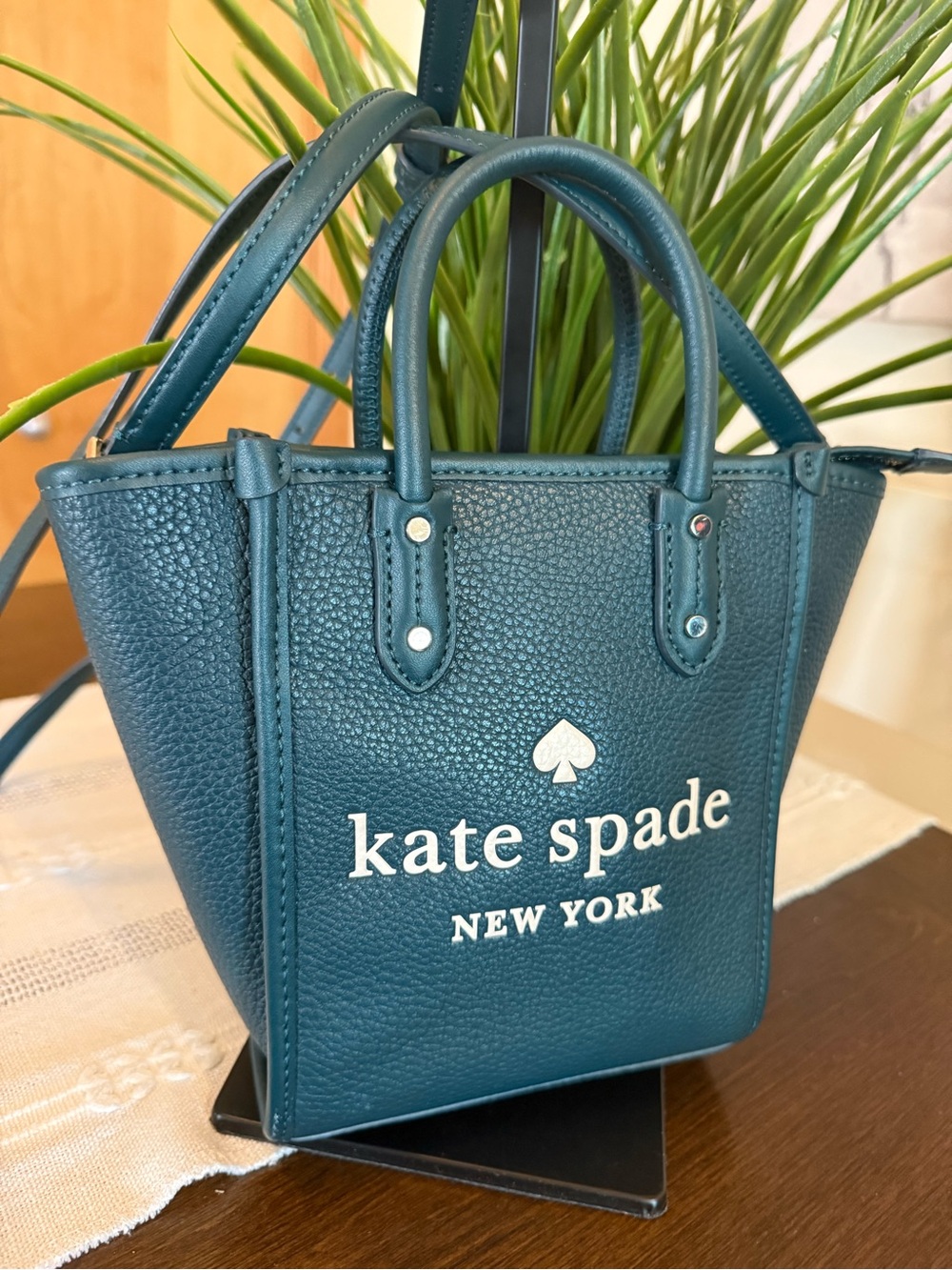 Kate Spade Ella Mini Pebbled Leather Crossbody in Sapphire